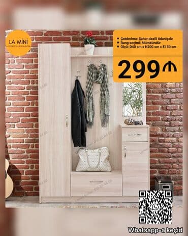 açıq dolab: Açılan, 1 qapı Düz dolab, Dəhliz dolabı — 1