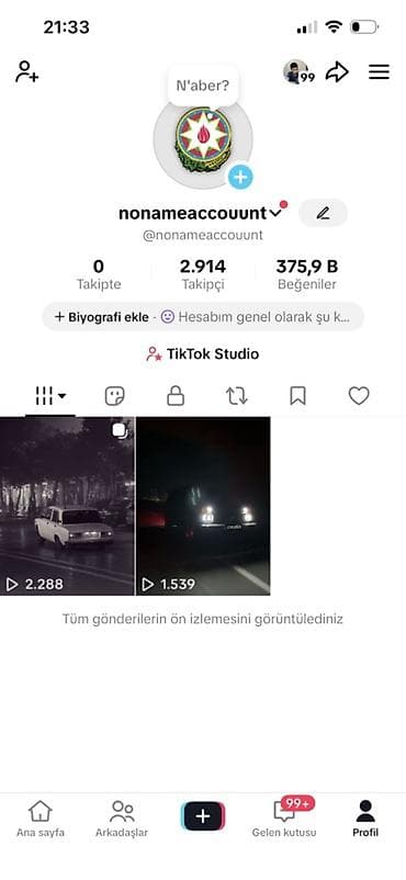 TikTok hesabı satılır: - Platform: TikTok - İstifadəçi adı — 1