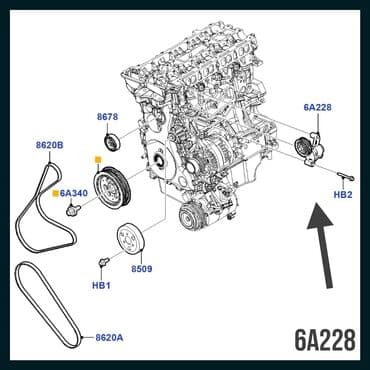 Motor üçün digər detallar: Dartıcı ( Natyajitel ) Ford Mustang 2.3 #fordconnect #fordcustom — 2