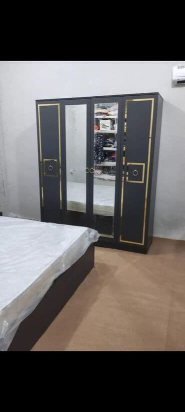 шкаф купе с подсветкой: Kupe, 4 qapılı Düz dolab, Qarderob, paltar dolabı, Azərbaycan — 2