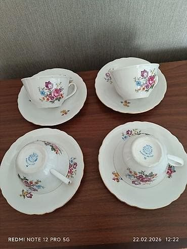 bezekli adlar: Nahar dəsti, rəng - Ağ, Farfor — 5