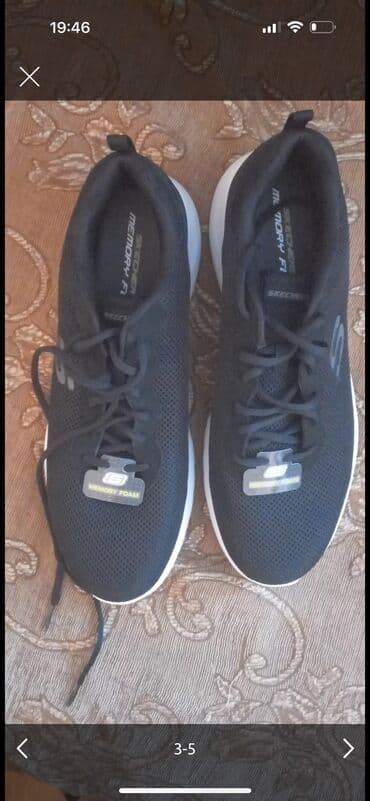 böyük ölçülü kişi tolstovkaları: Skechers brendinin qara rəngli uniseks idman ayaqqabıları. Bu — 3