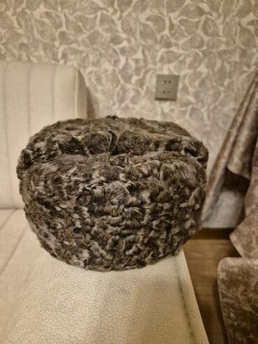 bas: Karakul dərisindən klassik papaq - Material: təbii karakul (qıvrım — 1