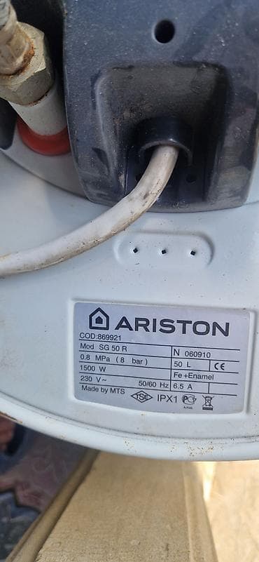nokia e 52: Ariston elektrik su qızdırıcısı – SG 50 R modeli - Həcm: 50 litr - — 2