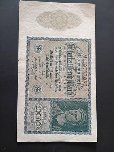 Almaniya Reichsbanknote – 10.000 Mark banknotu - Orijinal lalafo.az -da Almaniya Reichsbanknote – 10.000 Mark banknotu - Orijinal
