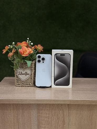 IPhone 15 Pro, White Titanium, Face ID
