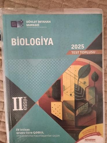 Məhsul: “Biologiya 2025 – Test Toplusu”, Hissə II Nəşriyyat/idarə