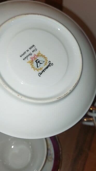 çaşqa nəlbəki: Çay dəsti, Farfor, Madonna, 6 nəfərlik, Yaponiya — 3