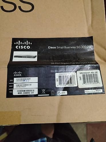ssd hard disk: Cisco S300-28P 28 port PoE Gigabit Managed Switch
işlənmiş — 1
