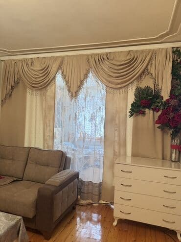 uşaq otağı üçün pərdələr: Klassik tərz pərdə dəsti - Rəng: bej/şampan tonları - Komplekt: qalın — 2