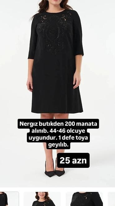Digər qadın geyimləri: Qadın geyimləri paketi – hər biri 25 AZN 1) Qara midi don - Nergiz — 1