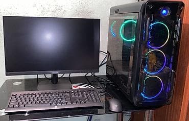 Kompüter və noutbuk aksesuarları: Gaming masaüstü kompüter – RGB işıqlı şüşə ön panel və yan panel — 7