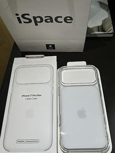 iphone air 17: Iphone 17pro max üçün original magsafe şəffaf apple case. Ispacedən — 2