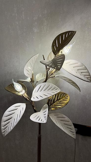 Şəkillər, tablolar: Dekorativ döşəmə lampası – “yarpaq” dizaynı - Növ: Döşəmə lampası — 4