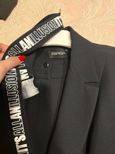 şalvar modelleri: ESPIGA qadın kostyumu – şalvar və pencək dəsti - Rəng: qara, qol — 2