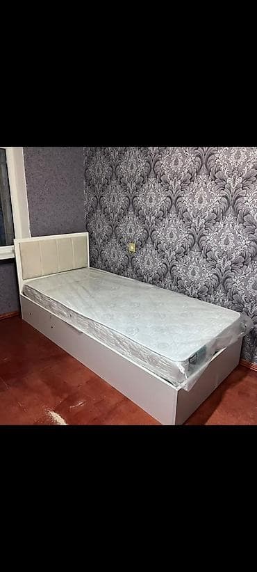 Təknəfərlik çarpayı, Bazalı, Matras ilə, Siyirməsiz — 1