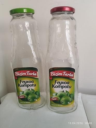 mal dili gulu: TƏCİLİ! Şüşə bankalar ucuz qiymətə 🫙 – 1L feyxoa butulka: 20 qəpik – — 2