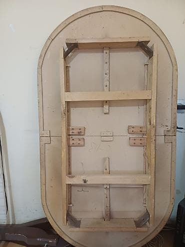 kapron stul: Qonaq masası, İşlənmiş, Açılan, MDF, Oval masa — 2