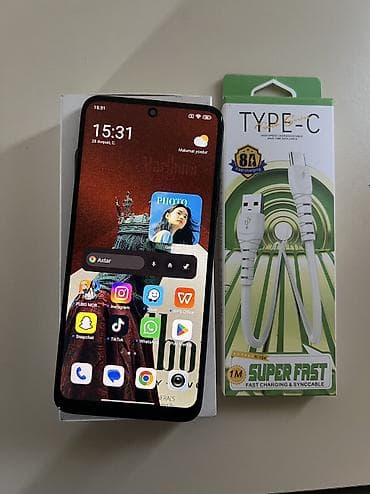 Redmi Note 12, 128 GB, rəng - Qara, Sensor, Face ID