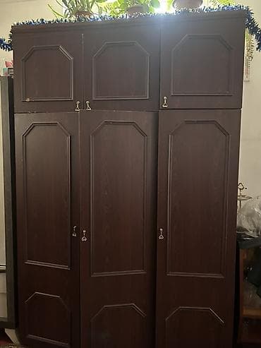 sifoner: İşlənmiş, 6 qapı, Qəhvəyi, Digər material, Açılan, Düz dolab — 2