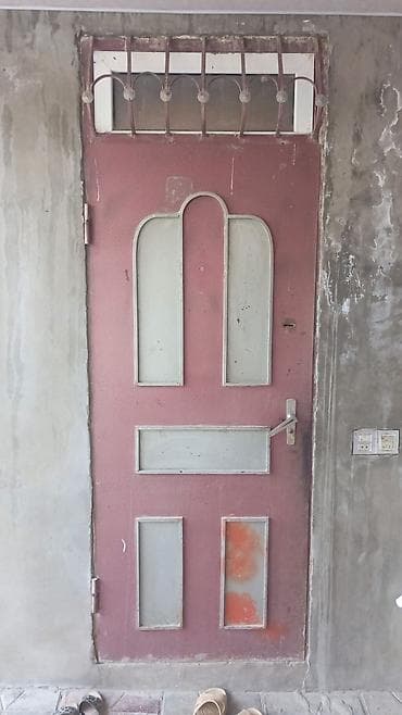 Metall qapı – dekorativ şüşə panellərlə - Material: polad/metal