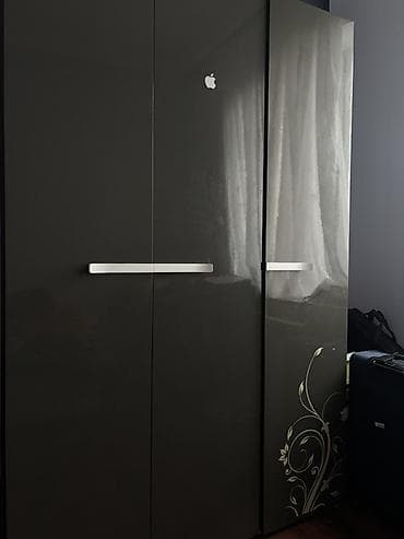 garderob: 3 qapılı, Boz, Digər material, Açılan, Düz dolab — 1