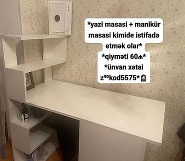 balaca stol: Yazı masası / manikür masası kimi istifadə oluna bilən funksional — 1