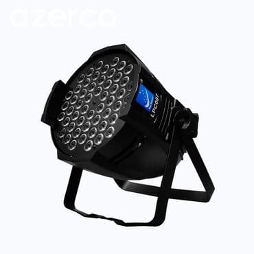 светодиодное табло бегущая строка: Bu, səhnə işıqlandırması üçün nəzərdə tutulmuş qara rəngli LED Par — 1