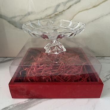 tort qab: Tort və şiriniyyat qabı, rəng - Ağ, Şüşə — 2