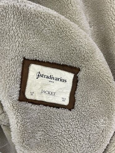 çoban paltarı: Palto, Stradivarius, M, rəng - Qəhvəyi — 3