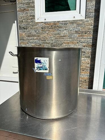 qazan: Qazan, rəng - Gümüşü, Paslanmayan polad, 5-dən çox l — 3