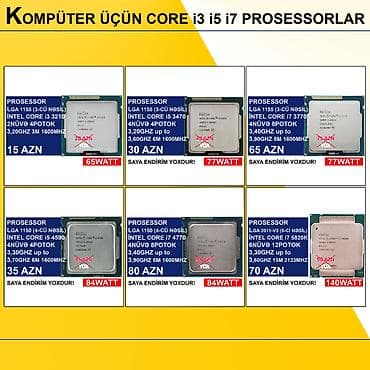 mini prosessor: Kompüter üçün Core i3 i5 i7 Prosessorlar ⭐LGA 1156 (1ci nəsil) İntel — 1
