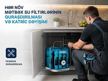 Su təchizatı: 💧 Mətbəx su filtrlərinin quraşdırılması və servis xidməti Xidmətlər — 1