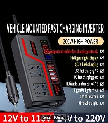 kredite avtomobil: Inverter, 100-300 Vt, 12 - 220 volt — 3