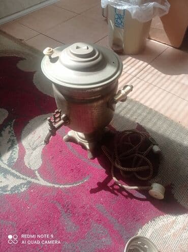 samovar elektrik: Metal samovar - Material: metal korpus, tökmə ayaqlıq və dekorativ — 4
