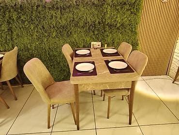 Mətbəx üçün, İşlənmiş, Açılan, Oval masa, 4 stul