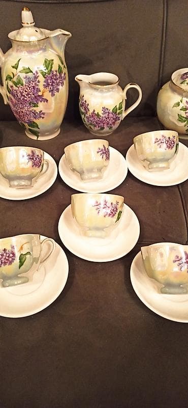 saxlama qabı: Çay dəsti, rəng - Yasəmən, Farfor — 3