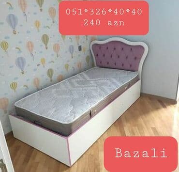 Çarpayılar: Yeni, Təknəfərlik çarpayı, Bazalı, Matrassız, Siyirməsiz, Azərbaycan — 7