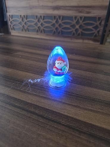 toy dekor: LED işıqlı dekorativ şam ağacı oyuncağı – Santa fiqurlu - Damla — 1