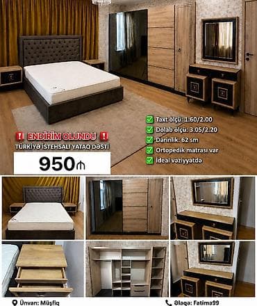 İkinəfərlik çarpayı, Termo, Tumba, Dolab, Türkiyə, İşlənmiş