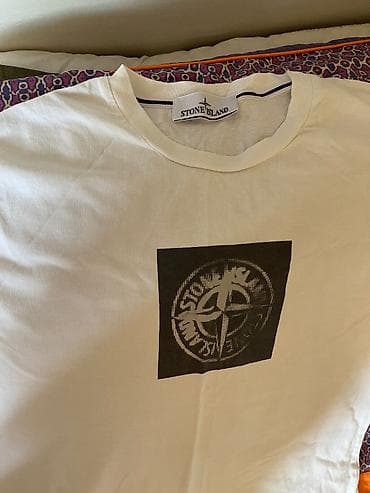 Futbolkalar: Futbolka, Stone Island, L, rəng - Ağ — 1