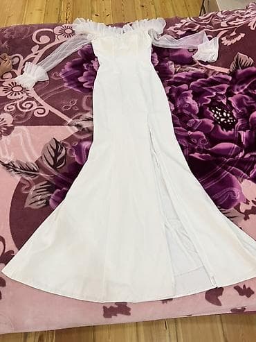 don: Ağ rəngdə zərif ziyafət/nikah geyimi (1defe geyinilib ) - Model — 3