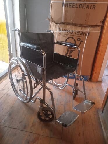 купить инвалидную коляску в баку: Göy rəngli, yüngül çəkili əlil arabası. Oturacaq və arxa hissəsi qara — 6
