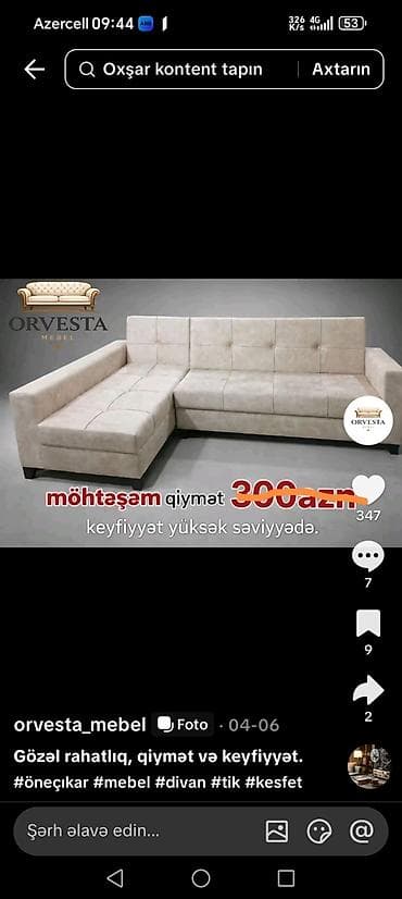 ofis divan: Künc divan, Yeni, Açılmayan, Bazalı, Parça — 1