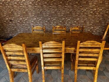 işlenmiş stollar: Qonaq otağı üçün, İşlənmiş, 6 stul — 2