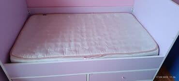 2 ci el yataq: İşlənmiş, Təknəfərlik çarpayı, Bazasız, Matras ilə, Siyirməli, Azərbaycan — 8