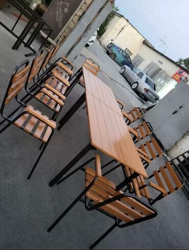 stol stul işlenmiş: Yeni, Kvadrat masa, 4 stul, Açılmayan, Stullar ilə, Taxta, Azərbaycan — 6