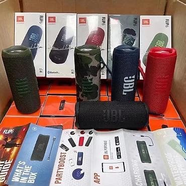 dinamik: JBL Flip 6 portativ dinamik. Müxtəlif rənglərdə təqdim olunur: qara — 5