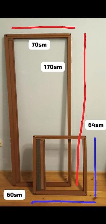 qapı setkaları: İşlənmiş Siyirmə Ağcaqanad toru Qapı üçün — 3