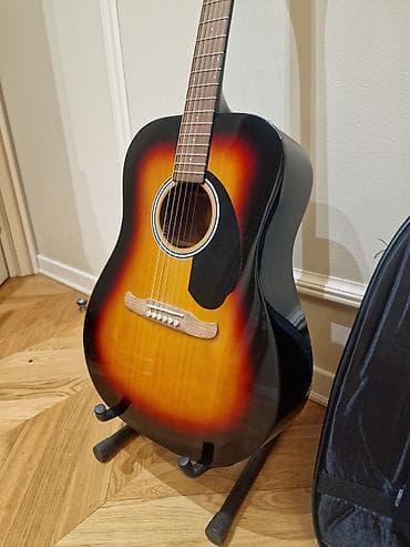 Akustik gitara, Fender, 6 sim, İşlənmiş
